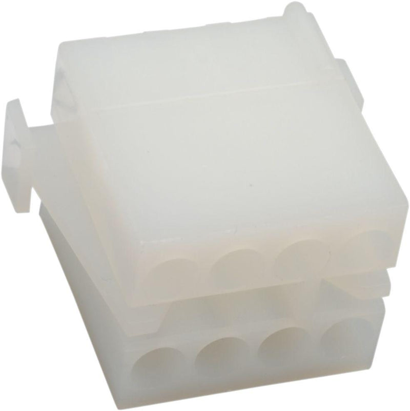 Namz AMP Mate-n-lock Connector - Each - White for Harley-Davidson Touring, Softail, Sportster & Dyna 1971-1995