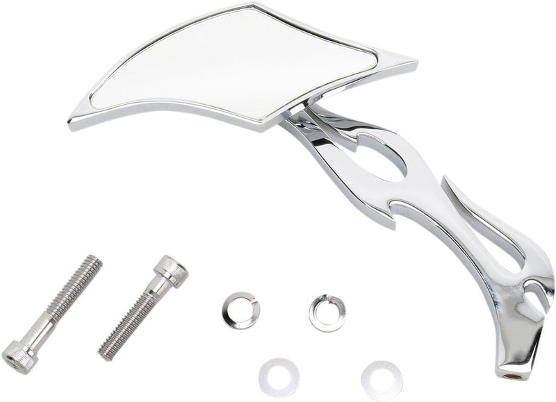 Drag Specialties Mirror Gothic/Flame Left Chrome - Part #06400035 - Hogparts UK