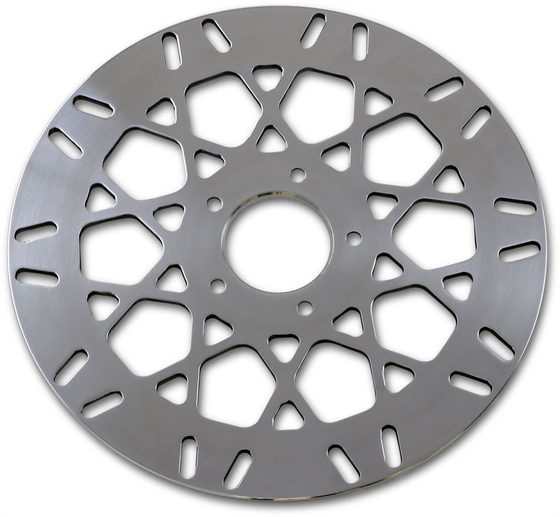 Drag Specialties Front Brake Rotor Mesh Stainless Steel 11.5" Polished - Part #17102025 - Hogparts UK