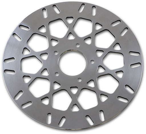 Drag Specialties Front Brake Rotor Mesh Stainless Steel 11.5" Polished - Part #17102025 - Hogparts UK