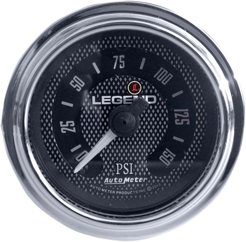 Legend Suspension Fairing Mounted LED Backlit PSI Gauges - Each, Analog Air Pressure for Harley-Davidson Touring & Trike 1996-2013
