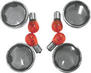 Drag Specialties Turn Signal Lens Kit Oem Deuce-Style Smoke Lens W/ Chrome Trim Ring - Part #20200392 - Hogparts UK