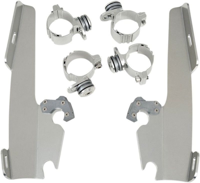 Memphis Shades Fats/slim Windshield Trigger-lock Complete Mount Kit - Adjustable, Aluminum for Harley-Davidson Softail, Sportster, Dyna & FXR 1972-2022