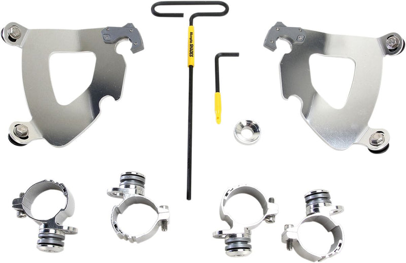 Memphis Shades Gauntlet Fairing Trigger-lock Hardware Kit - Aluminum - Polished for Harley-Davidson Sportster 2011-2019