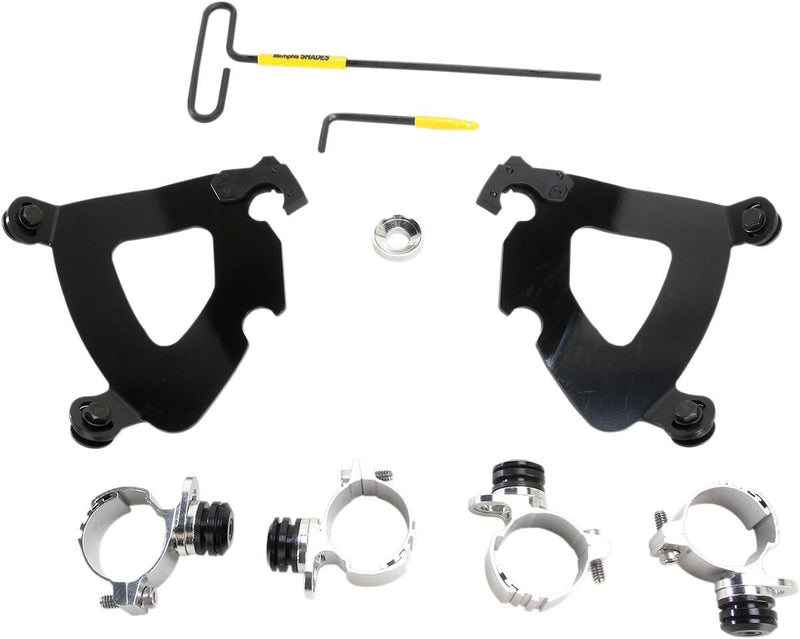 Memphis Shades Gauntlet Fairing Trigger-lock Hardware Kit - Aluminum - Black for Harley-Davidson Sportster 2011-2019