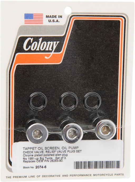 Colony Chrome Oil Pump Plug/Plug Set : Part #24010108 - Hogparts UK
