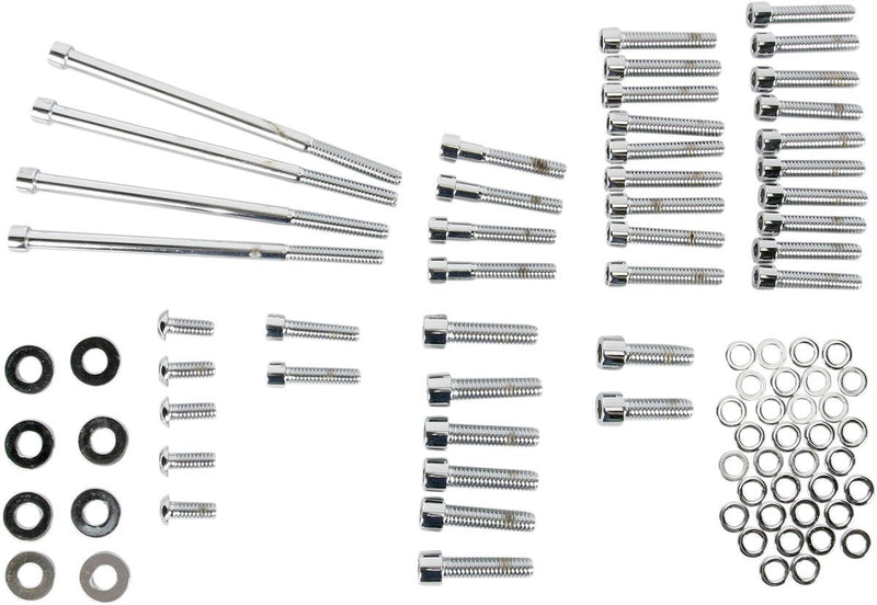 Gardner-Westcott Side Cover Bolt Kit - Socket-Head, Steel - Chrome / Polished / Silver for Harley-Davidson Touring 2007-2016