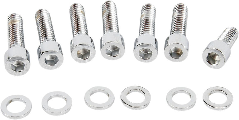 Gardner-Westcott Transmission Top Cover W/sensor Mount Bolt Kit - Steel, Socket-Head - Chrome / Polished / Silver for Harley-Davidson Softail 2007-2017