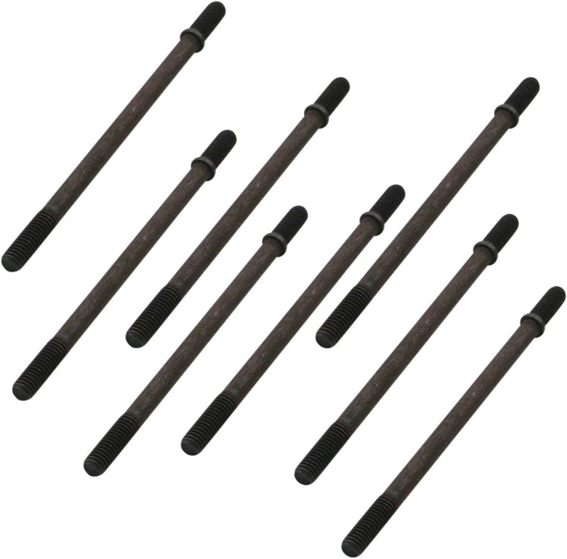 S&S Cycle Replacement Cylinder Studs - 8 Pack, Steel - Black for Harley-Davidson Touring, Softail, Dyna & FXR 1984-1999