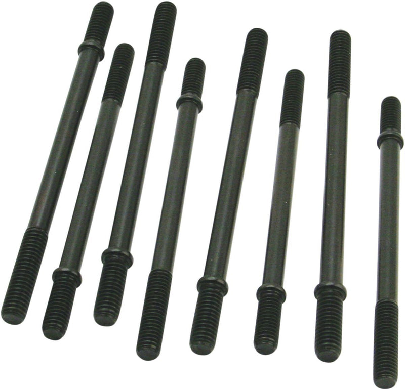 S&S Cycle Replacement Cylinder Studs - 8 Pack, Steel - Black for Harley-Davidson Touring, Softail, Dyna & Trike 1999-2017