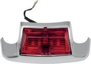 Drag Specialties Rear Fender Tip Light Red Lens Chrome - Part #20400582 - Hogparts UK
