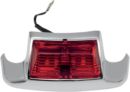 Drag Specialties Rear Fender Tip Light Red Lens Chrome - Part #20400582 - Hogparts UK