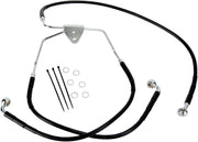 Drag Specialties Front Brake Line Black Vinyl Coated Stainless Steel Extended 4" - Part #17412510 - Hogparts UK