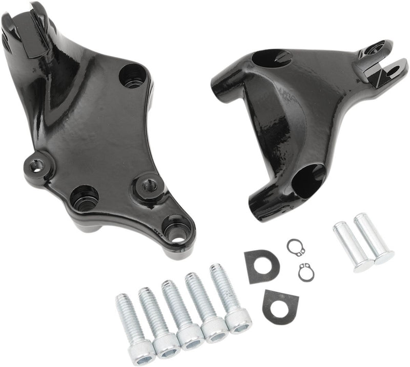 Drag Specialties Black Passenger Footpeg Mounts - Part #16201318 - Hogparts UK