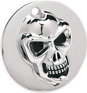 Drag Specialties 3-D Skull Point Cover Chrome 2-Hole - Part #19020186 - Hogparts UK