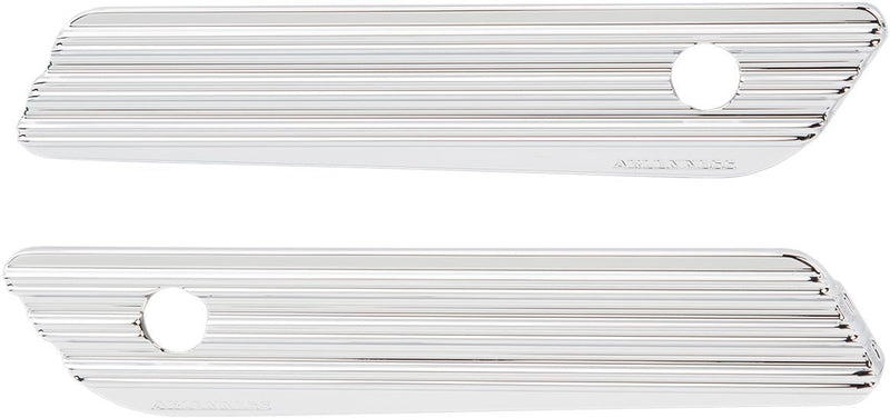 Arlen Ness Ness-tech® Saddlebag 10-gauge Hinge Covers - 6061 T-6 Billet Aluminum, Pair - Chrome for Harley-Davidson Touring 2014-2024