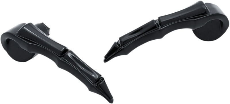 Kuryakyn Zombie Saddlebag Latch Handle - Pair, Aluminum - Gloss Black for Harley-Davidson Touring & Trike 2014-2024