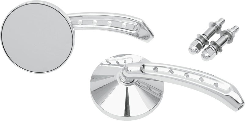 Drag Specialties Mirror Round 3" W/ 5-Hole Stem Chrome - Part #06400401 - Hogparts UK