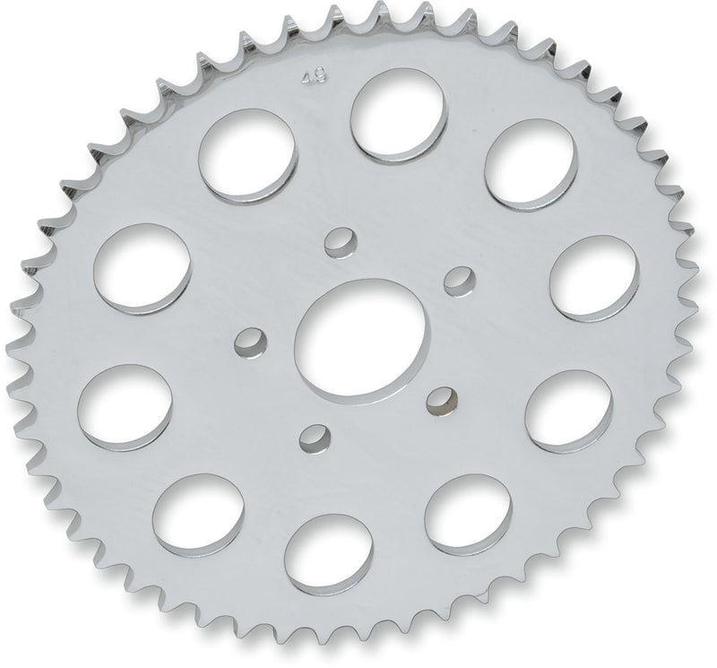 Drag Specialties Rear Chain Sprocket 530 Flat 51T Steel/Chrome - Part #12100366 - Hogparts UK