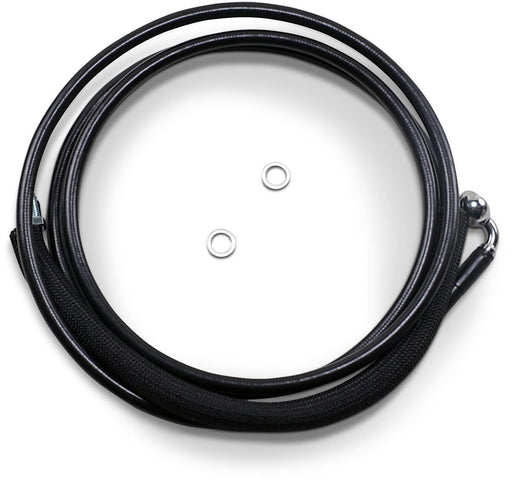 Drag Specialties Clutch Line Black Vinyl Coated + 8" Stainless Steel Hydraulic - Part #06610030 - Hogparts UK