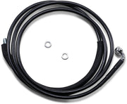 Drag Specialties Clutch Line Black Vinyl Coated + 12" Stainless Steel Hydraulic - Part #06610034 - Hogparts UK