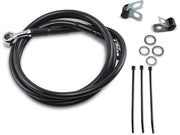 Drag Specialties Front Brake Line Black Vinyl Coated Stainless Steel Extended 8" - Part #17412554 - Hogparts UK