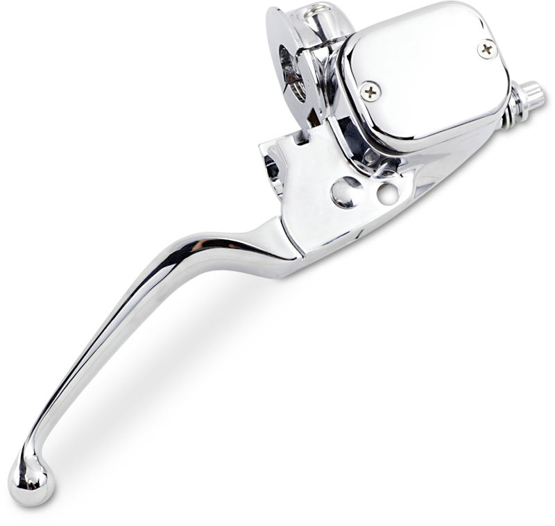 Drag Specialties Front Brake Master Cylinder Assembly - Aluminum, Each - Chrome for Harley-Davidson Touring, Softail, Sportster & Dyna 1996-2017