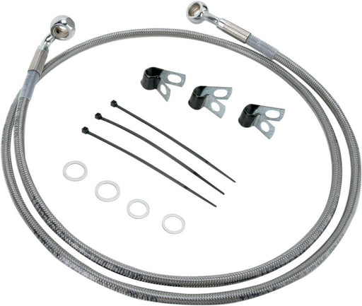 Drag Specialties Front Brake Line Stainless Steel Extended 4" - Part #17412650 - Hogparts UK