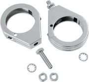 Drag Specialties Turn Signal Fork Clamps 49Mm Chrome - Part #20400461 - Hogparts UK