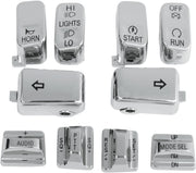 Drag Specialties Switch Cap Kit W/ Audio/Cruise-Control Chrome - Part #06160130 - Hogparts UK