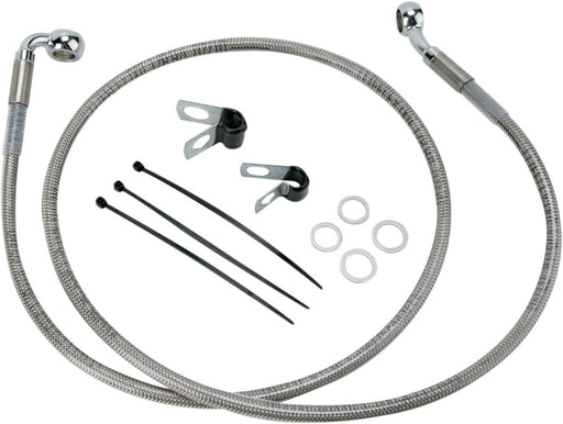 Drag Specialties Front Brake Line Stainless Steel Extended 10" - Part #17412684 - Hogparts UK