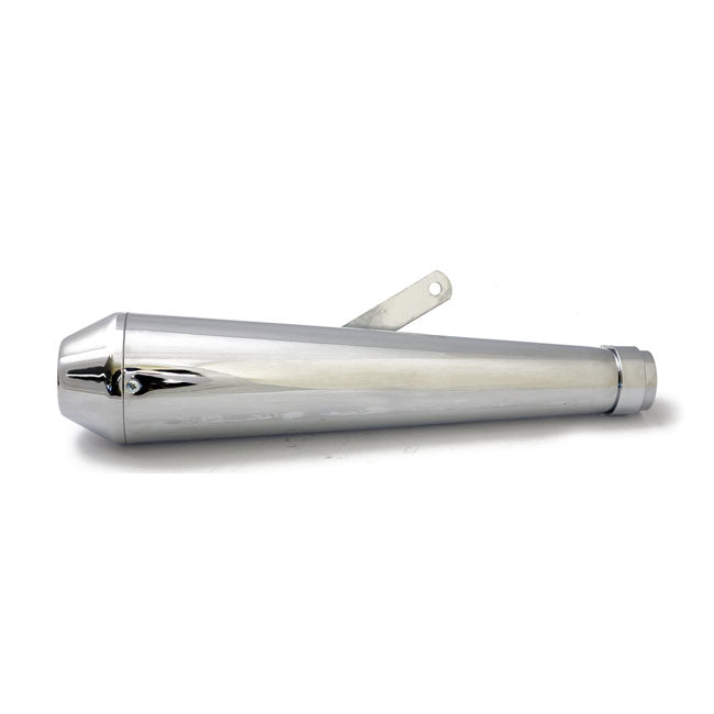 MCS Megaton Universal Muffler 17" Long Chrome – 1 3/4" & 1-1/2" Diameter Headers