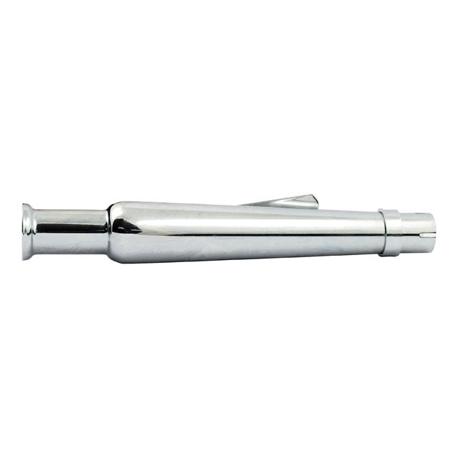 MCS Trumpet Universal Straight Muffler 18-1/2" Long Chrome – 1 3/4" Diameter Headers