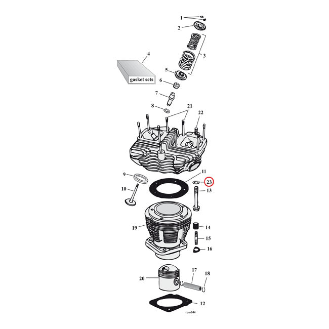MCS Washer, Headbolt. Zinc – 41-E77 Big Twin (10 Used on One Engine)