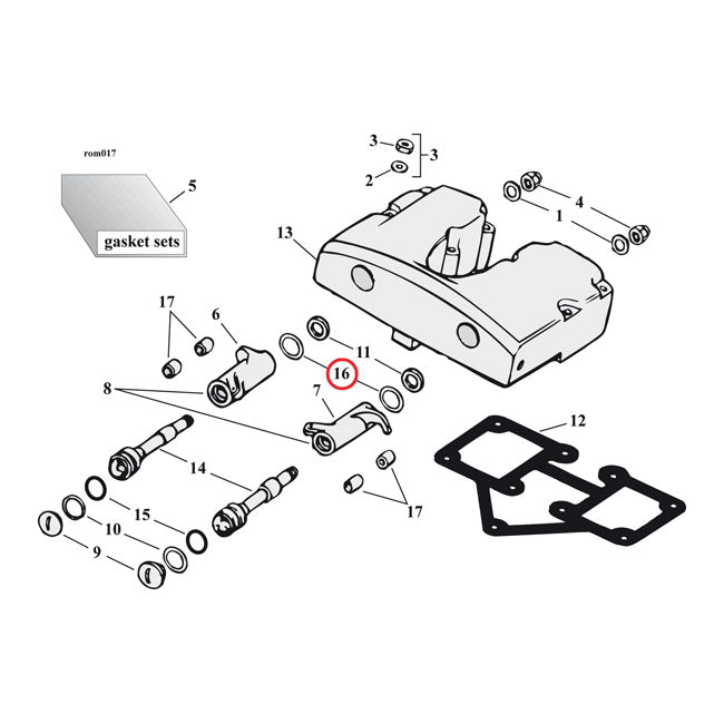 MCS Rocker Arm Shim Set Shovel .015" – 1966–1984 Shovelhead