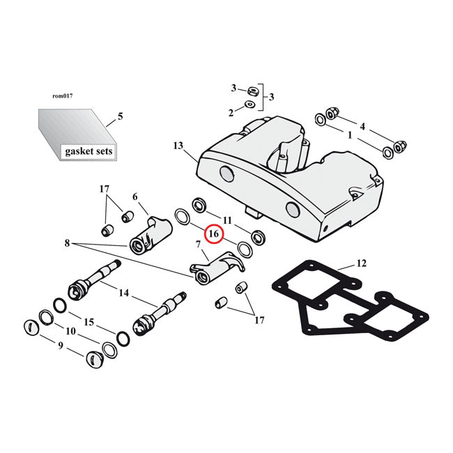 MCS Rocker Arm Shim Set Shovel .020" – 1966–1984 Shovelhead