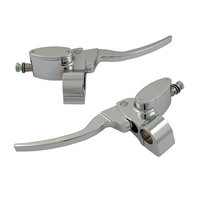 MCS Custom Handlebar Control Kit Hydr. Clutch. Chrome