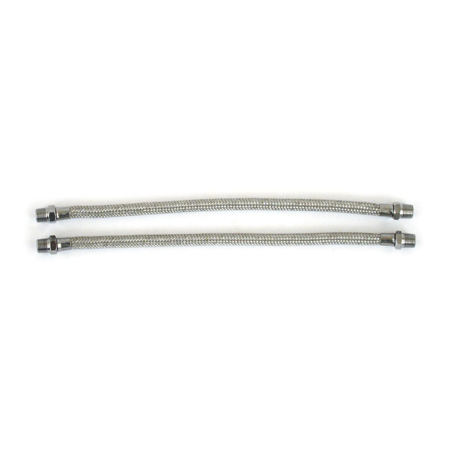 MCS Sportster Rocker Box Oil Line Kit. Braided Stainless – 1957–1985 XL Sportster