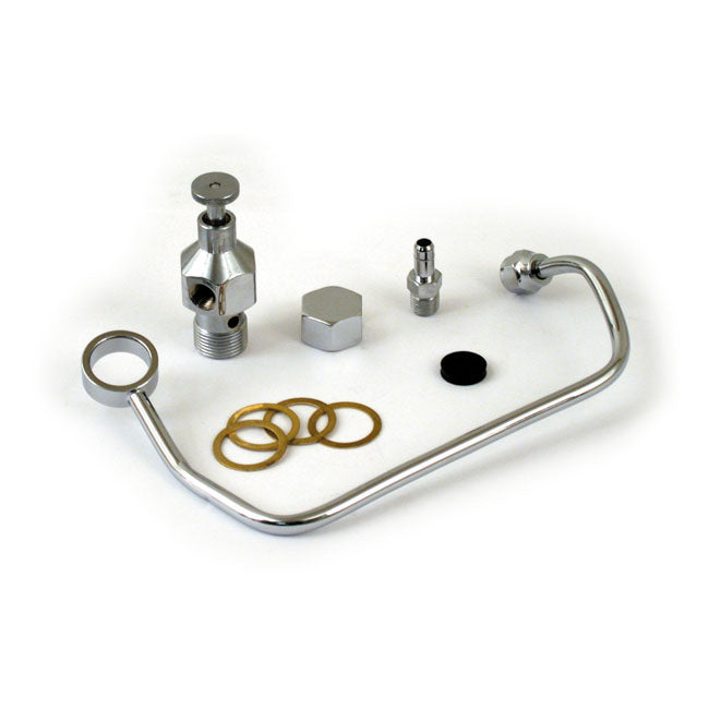 MCS Custom 40-65 Fuel Valve Kit. Chrome – 1935–1965 FL with OEM Gas Tanks