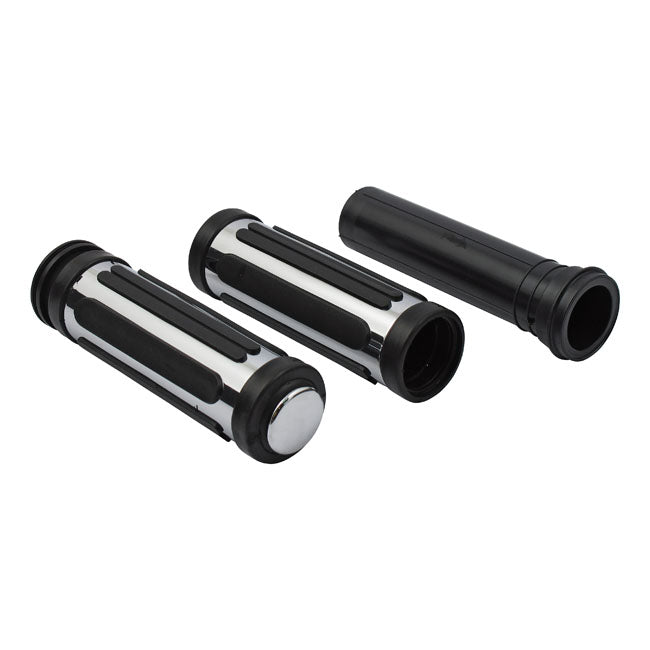 MCS Handlebar Grip Set, Cushion Stripe – 2008–2025 H-D with E-Throttle