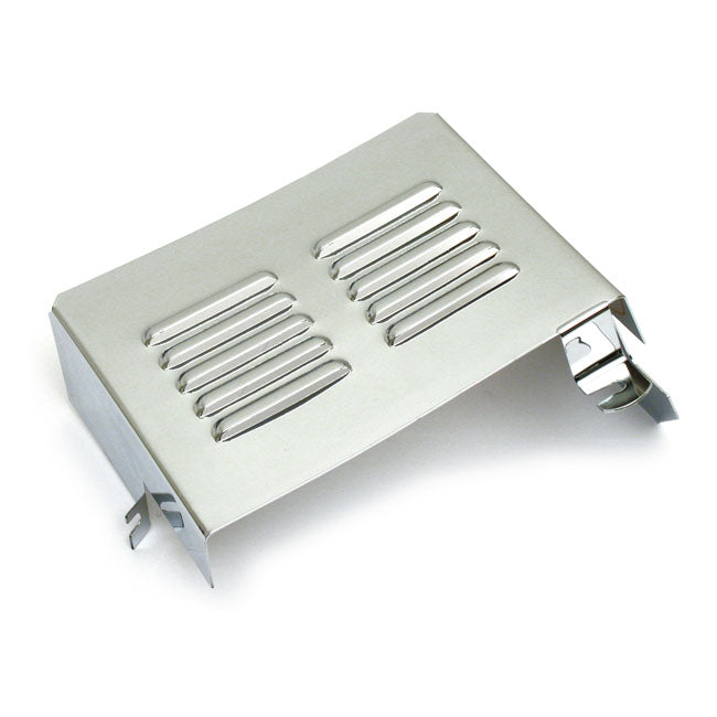 MCS Battery Side Cover. Chrome. Louvered – 1970–1984 FL