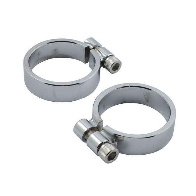 MCS XL Sportster Heavy Duty Header Clamps. Chrome – 1957–1985 XL Sportster