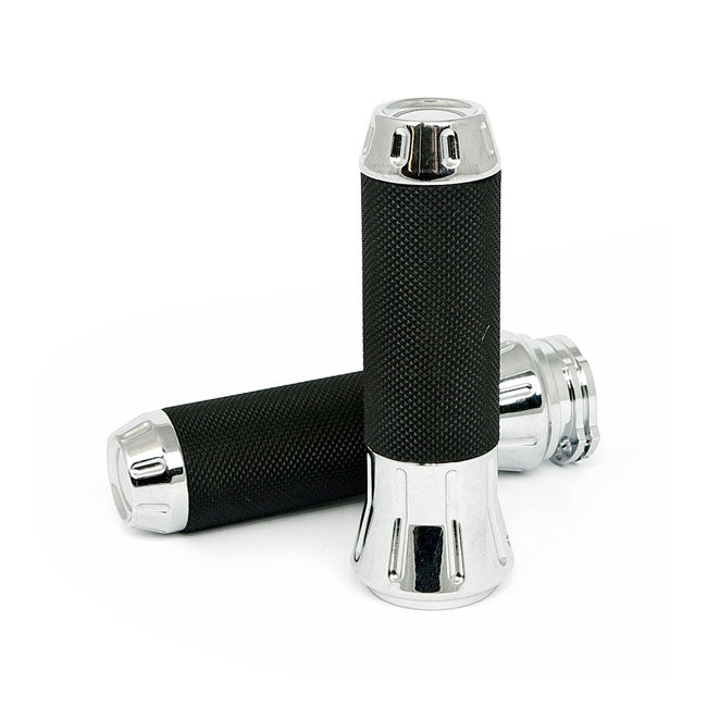 MCS Cobra, Billet Aluminium Grips. Chrome – 1974–2022 H-D with Single or Dual…