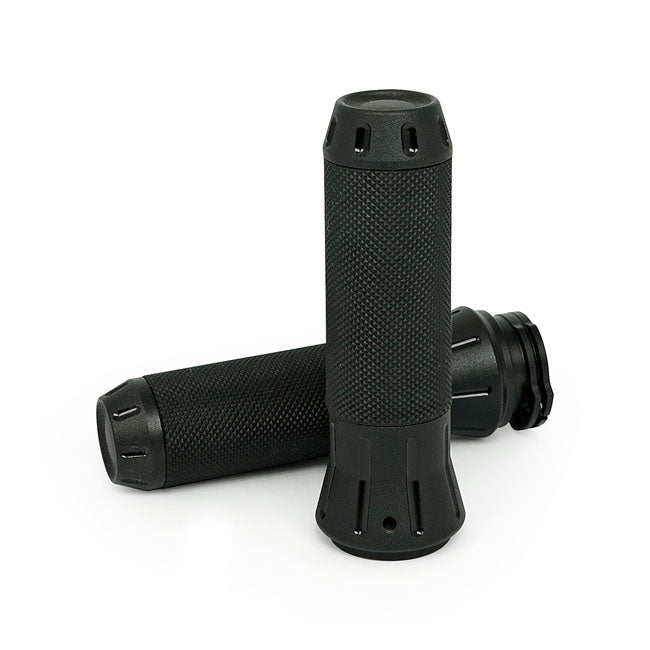 MCS Cobra, Billet Aluminium Grips. Black – 1974–2022 H-D with Single or Dual…