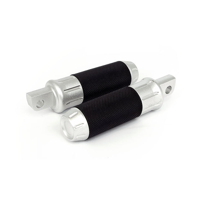 MCS Cobra Footpegs. Shot Peened Chrome – All Traditional H-D Male Mount