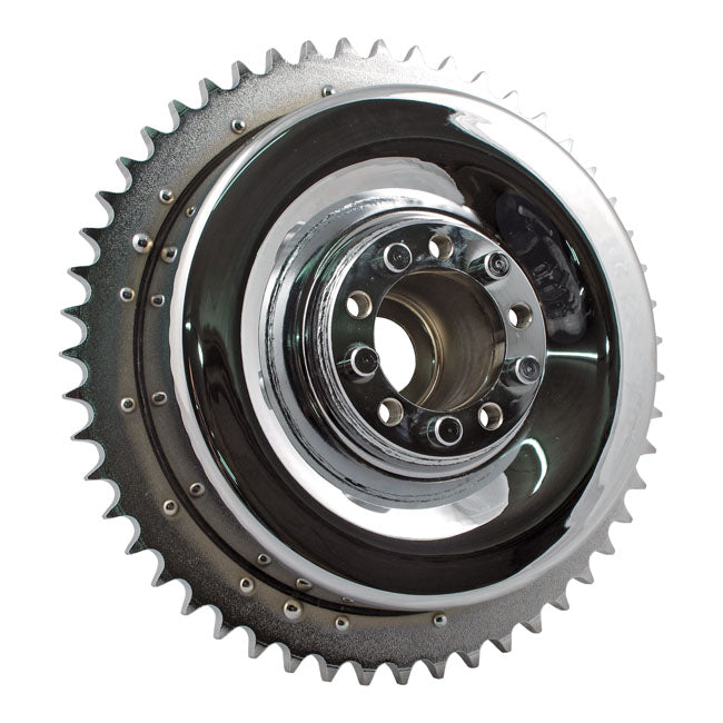 MCS 37-57 B.t. Rear Brake Drum & Sprocket. Chrome – 1937–1957 Big Twin