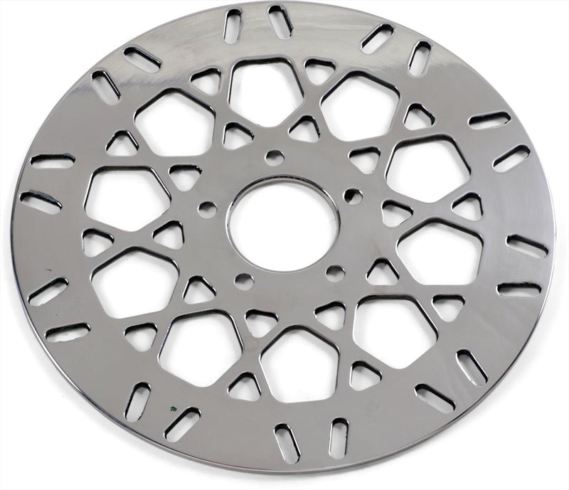 Drag Specialties Rear Brake Rotor Mesh Stainless Steel 11.5" Polished - Part #17102026 - Hogparts UK