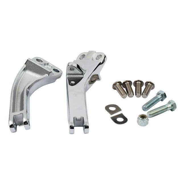 MCS Dyna Passenger Foot Peg Mount Bracket Kit. Chrome – 2006–2017 Dyna