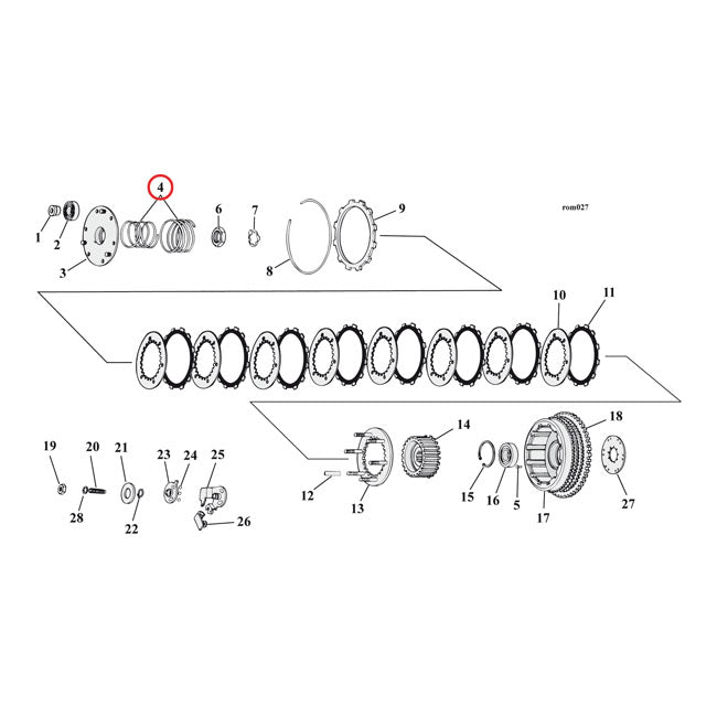 MCS Clutch Spring, One-Piece Heavy-Duty – 71-E84 XL Sportster