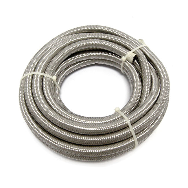 MCS Braided Hose 3/8" (10 mm). Stainless Clear